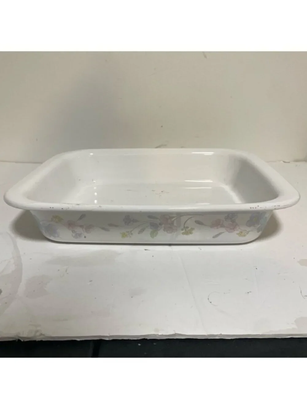 Vintage Corning Ware “Pastel Bouquet” A-21 Rectangular Baking Dish  – USA